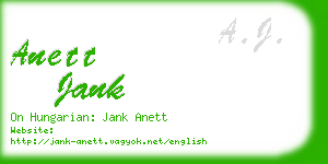 anett jank business card